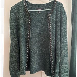 Express Green Sweater Blazer